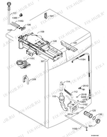 Взрыв-схема стиральной машины Zanussi ZWN6125 - Схема узла Hydraulic System 272